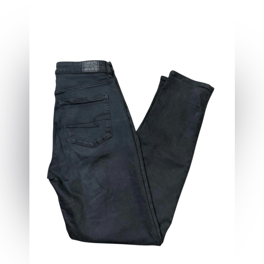American Eagle Black Mom Jeans Size 6 Long - Picture 2 of 8